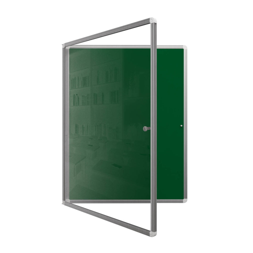 Доска-витрина магнитная зеленая меловая