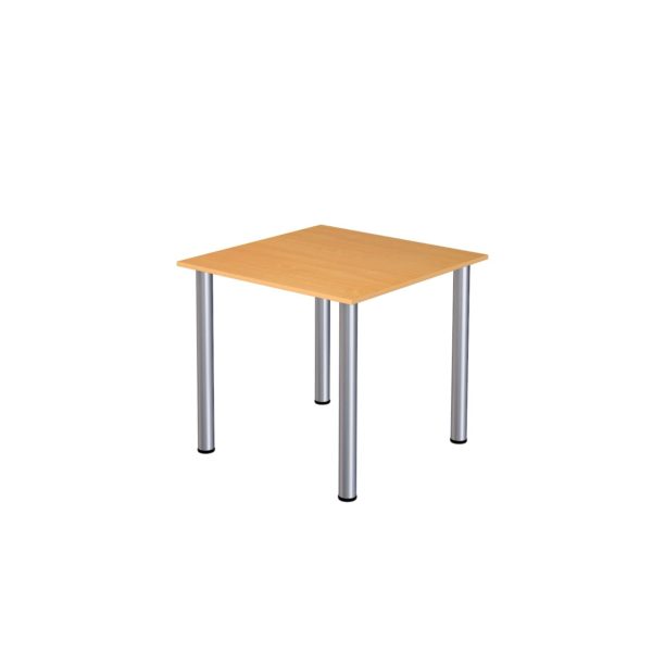 Стол обеденный на металлокаркасе на хромированных ножках для школьной столовой