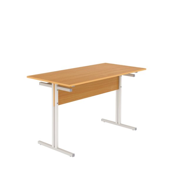 Стол обеденный четырехместный с кронштейном для скамеек для школьной столовой