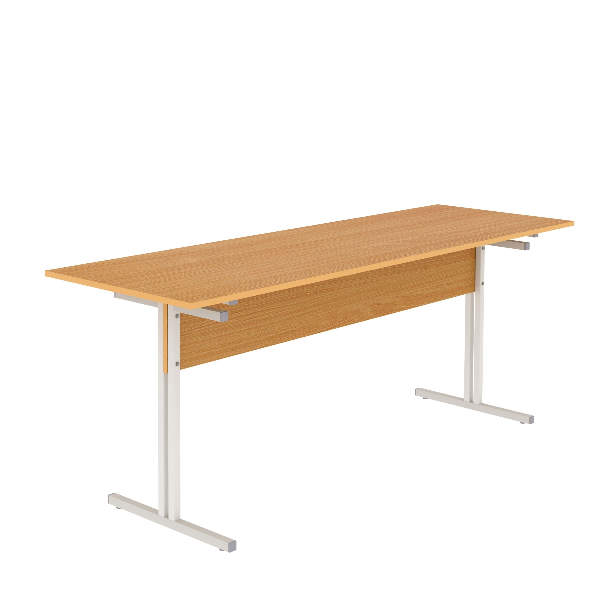 Стол обеденный шестиместный с кронштейном для скамеек для школьной столовой