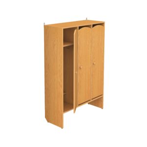 Шкаф для одежды 3-секционный дошкольный для детского сада